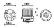 PE8392 AVA QUALITY COOLING elektromotor vnútorného ventilátora PE8392 AVA QUALITY COOLING