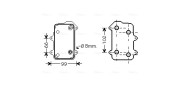 PR3063 AVA QUALITY COOLING chladič motorového oleja PR3063 AVA QUALITY COOLING