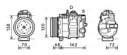 PRAK064 Kompresor, klimatizace AVA QUALITY COOLING