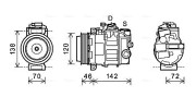 PRAK074 Kompresor, klimatizace AVA QUALITY COOLING