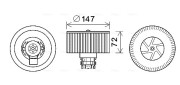 RT8598 Elektromotor, vnitřní ventilátor AVA QUALITY COOLING