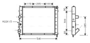 RTA2215 Chladič, chlazení motoru AVA QUALITY COOLING