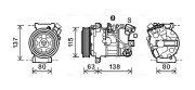RTAK491 Kompresor, klimatizace AVA QUALITY COOLING