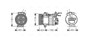 RTK389 AVA QUALITY COOLING kompresor klimatizácie RTK389 AVA QUALITY COOLING