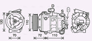 SAK026 AVA QUALITY COOLING kompresor klimatizácie SAK026 AVA QUALITY COOLING