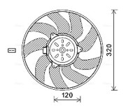 SB7504 Větrák, chlazení motoru AVA QUALITY COOLING