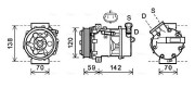 SBK071 Kompresor, klimatizace AVA QUALITY COOLING