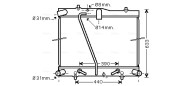 TO2434 AVA QUALITY COOLING chladič motora TO2434 AVA QUALITY COOLING