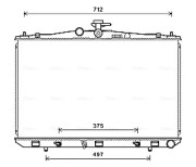 TO2675 Chladič, chlazení motoru AVA QUALITY COOLING