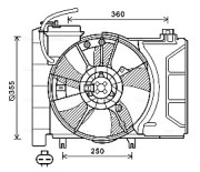 TO7647 Větrák, chlazení motoru AVA QUALITY COOLING