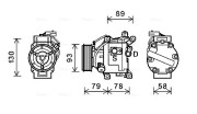 TOAK667 Kompresor, klimatizace AVA QUALITY COOLING