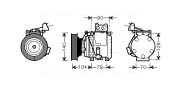 TOK438 Kompresor, klimatizace AVA QUALITY COOLING