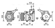 TOK606 Kompresor, klimatizace AVA QUALITY COOLING