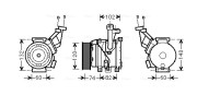 TOK635 Kompresor, klimatizace AVA QUALITY COOLING
