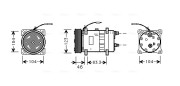 UVK049 Kompresor, klimatizace AVA QUALITY COOLING