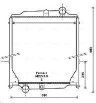 VL2057 Chladič, chlazení motoru AVA QUALITY COOLING