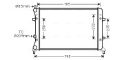 VN2359 Chladič, chlazení motoru AVA QUALITY COOLING
