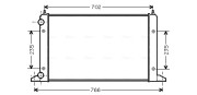 VNA2133 Chladič, chlazení motoru AVA QUALITY COOLING