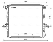 VNA2363 Chladič, chlazení motoru AVA QUALITY COOLING