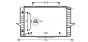 VO2064 AVA QUALITY COOLING chladič motora VO2064 AVA QUALITY COOLING