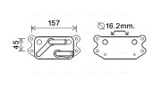 VO3159 Olejový chladič, motorový olej AVA QUALITY COOLING