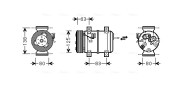 VOAK120 Kompresor, klimatizace AVA QUALITY COOLING