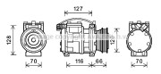 BWAK230 Kompresor, klimatizace AVA QUALITY COOLING