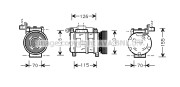 BWK040 Kompresor, klimatizace AVA QUALITY COOLING