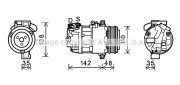 BWK390 Kompresor, klimatizace AVA QUALITY COOLING