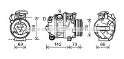 BWK452 Kompresor, klimatizace AVA QUALITY COOLING
