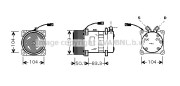 CLK002 Kompresor, klimatizace AVA QUALITY COOLING