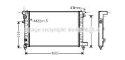 CN2120 AVA QUALITY COOLING chladič motora CN2120 AVA QUALITY COOLING