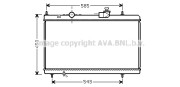 CN2228 Chladič, chlazení motoru AVA QUALITY COOLING