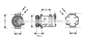 CNAK061 AVA QUALITY COOLING kompresor klimatizácie CNAK061 AVA QUALITY COOLING