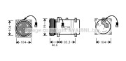 CNAK216 AVA QUALITY COOLING kompresor klimatizácie CNAK216 AVA QUALITY COOLING