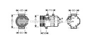 CNK254 Kompresor, klimatizace AVA QUALITY COOLING