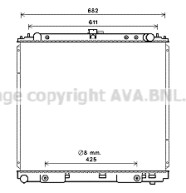 DN2399 Chladič, chlazení motoru AVA QUALITY COOLING