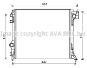 DN2416 Chladič, chlazení motoru AVA QUALITY COOLING