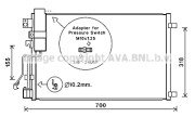 DN5283D AVA QUALITY COOLING kondenzátor klimatizácie DN5283D AVA QUALITY COOLING