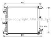 DN5403 Kondenzátor, klimatizace AVA QUALITY COOLING