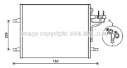 FD5483 AVA QUALITY COOLING kondenzátor klimatizácie FD5483 AVA QUALITY COOLING