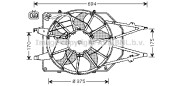 FD7506 Větrák, chlazení motoru AVA QUALITY COOLING