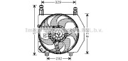 FD7522 Větrák, chlazení motoru AVA QUALITY COOLING