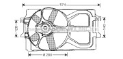 FD7533 Větrák, chlazení motoru AVA QUALITY COOLING