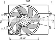 FD7552 Větrák, chlazení motoru AVA QUALITY COOLING