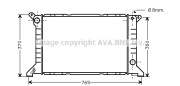 FDA2203 Chladič, chlazení motoru AVA QUALITY COOLING