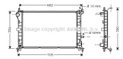 FDA2264 Chladič, chlazení motoru AVA QUALITY COOLING