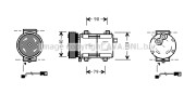 FDK278 AVA QUALITY COOLING kompresor klimatizácie FDK278 AVA QUALITY COOLING