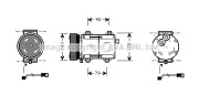 FDK288 AVA QUALITY COOLING kompresor klimatizácie FDK288 AVA QUALITY COOLING