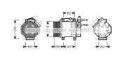 FDK431 Kompresor, klimatizace AVA QUALITY COOLING